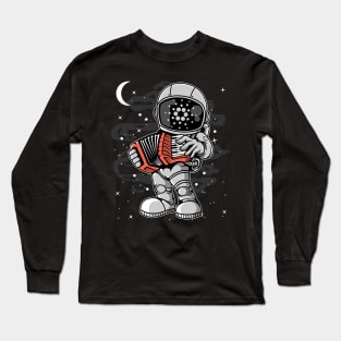 Astronaut Accordion Cardano ADA Coin To The Moon Crypto Token Cryptocurrency Blockchain Wallet Birthday Gift For Men Women Kids Long Sleeve T-Shirt